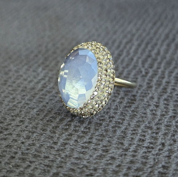 Zeyzey Faceted Moonstone🌙 Statement Ring💍 - Picture 2 of 16